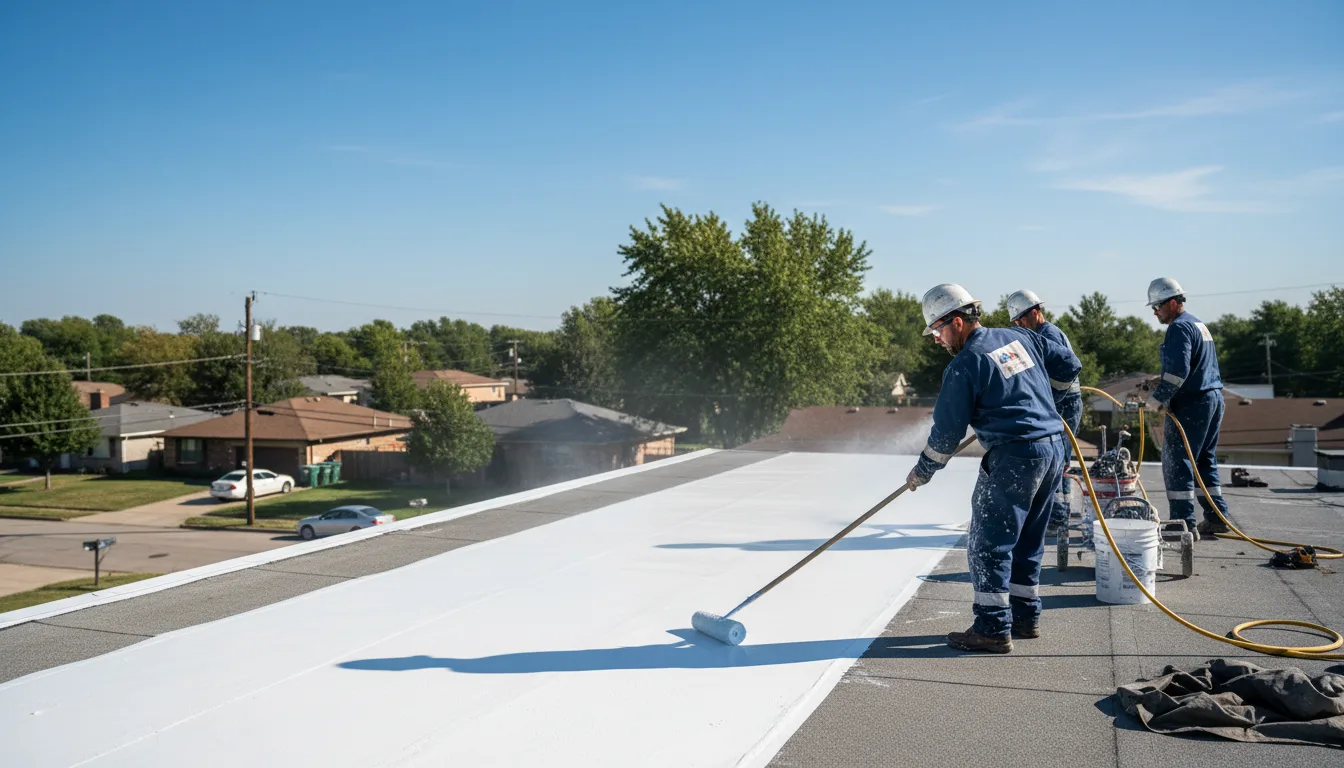 Commercial roof coating in Bergland, MI near me